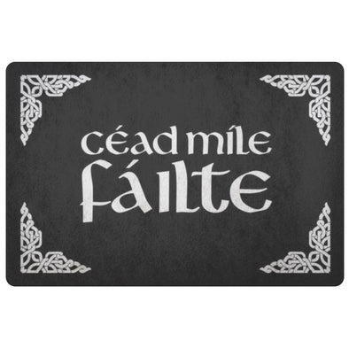 Gaelic Cead Mile Failte DoormatDoormatBlack