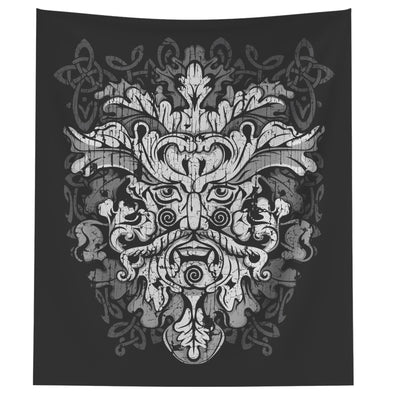 Green Man Celtic Irish Pagan Mythology Tapestry Wall Art DistressedWall Art