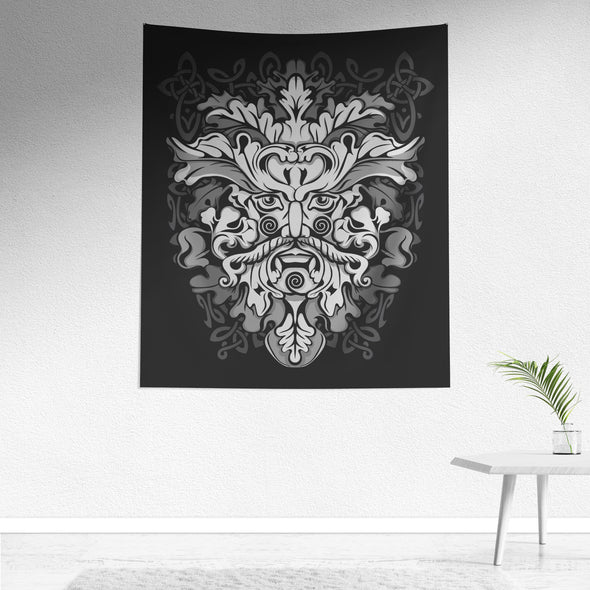 Green Man Celtic Irish Pagan Mythology Tapestry Wall ArtWall Art