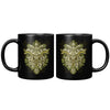 Green Man Pagan Celtic Irish Mythology Coffee Mug DistressedCeramic Mugs