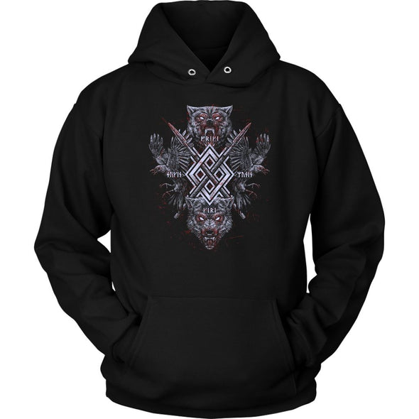 Gungnir Huginn Muninn Geri Freki HoodieT-shirtUnisex HoodieBlackS