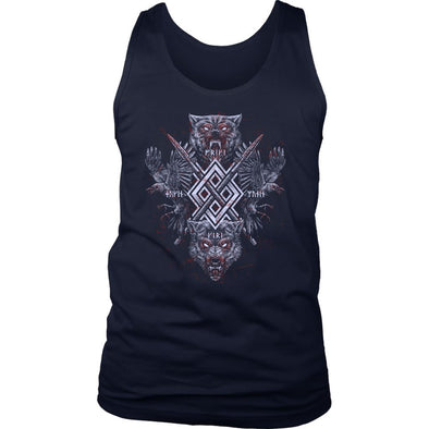 Gungnir Huginn Muninn Geri Freki Tank TopT-shirtDistrict Mens TankNavyS