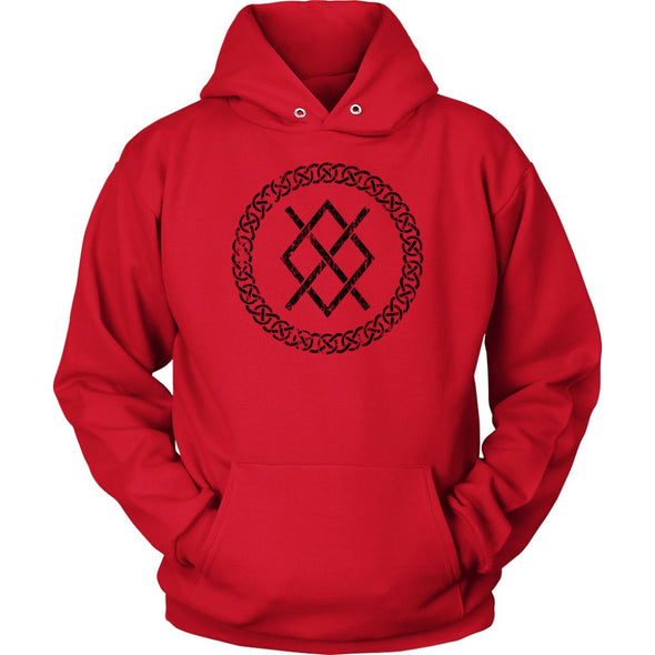 Gungnir Norse Black Viking Knotwork HoodieT-shirtUnisex HoodieRedS