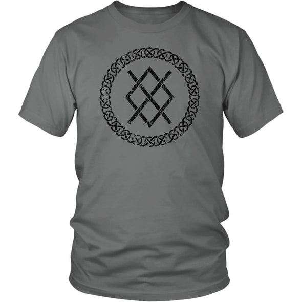 Gungnir Norse Black Viking Knotwork T-ShirtT-shirtDistrict Unisex ShirtGreyS