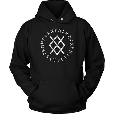 Gungnir Norse Futhark Runes HoodieT-shirtUnisex HoodieBlackS