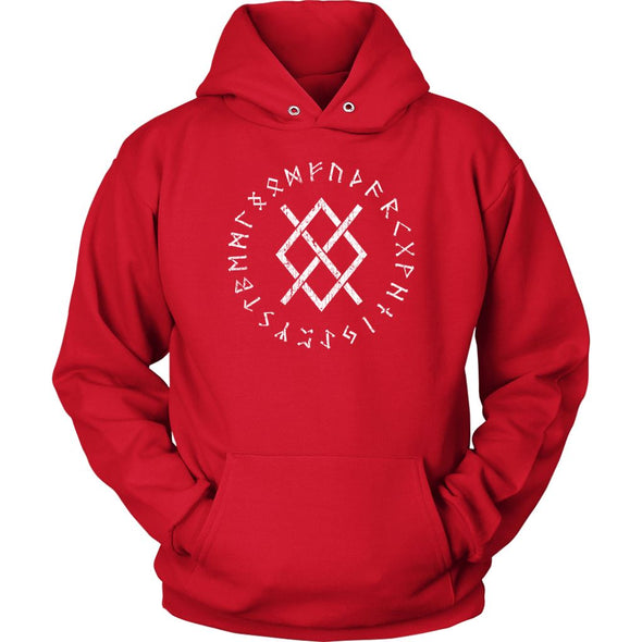 Gungnir Norse Futhark Runes HoodieT-shirtUnisex HoodieRedS