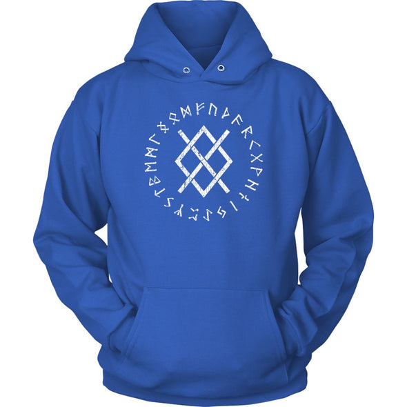 Gungnir Norse Futhark Runes HoodieT-shirtUnisex HoodieRoyal BlueS