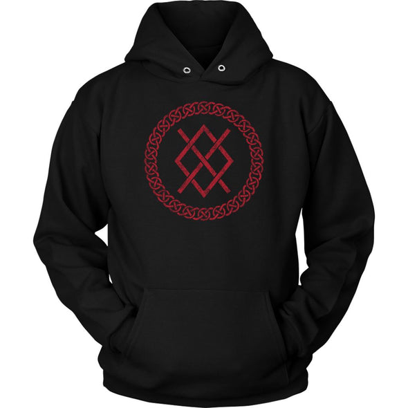 Gungnir Norse Red Viking Knotwork HoodieT-shirtUnisex HoodieBlackS