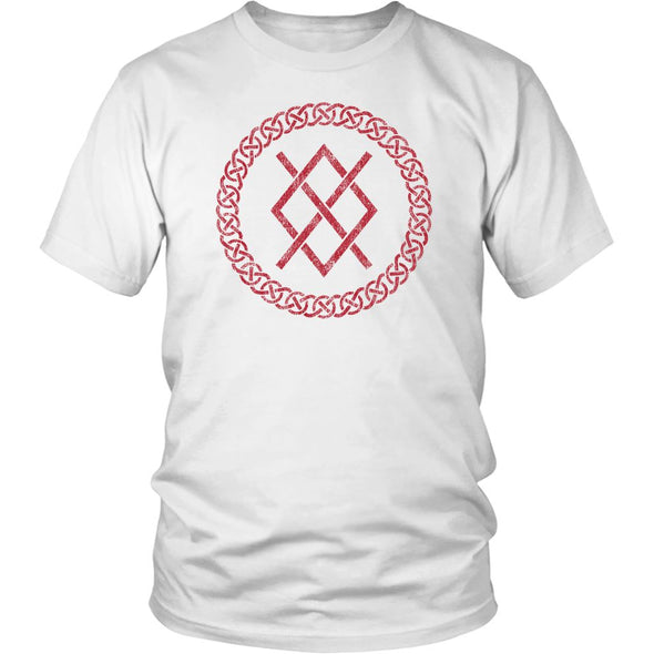 Gungnir Norse Red Viking Knotwork T-ShirtT-shirtDistrict Unisex ShirtWhiteS