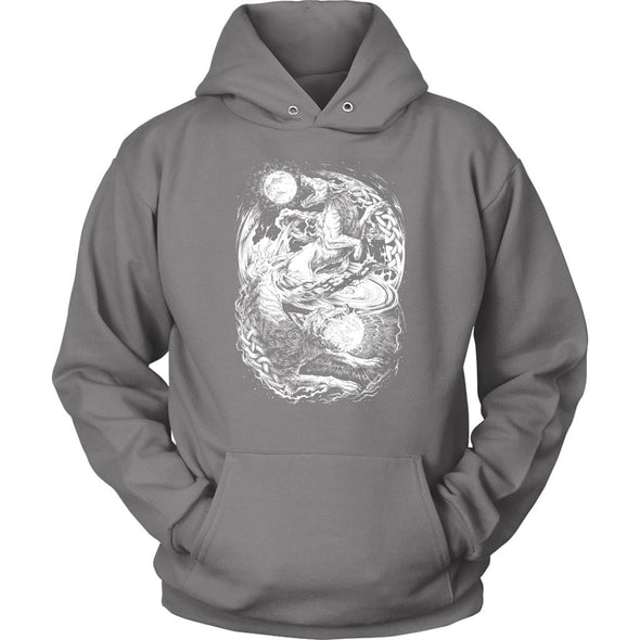 Hati & Sköll Norse Wolves HoodieT-shirtUnisex HoodieGreyS