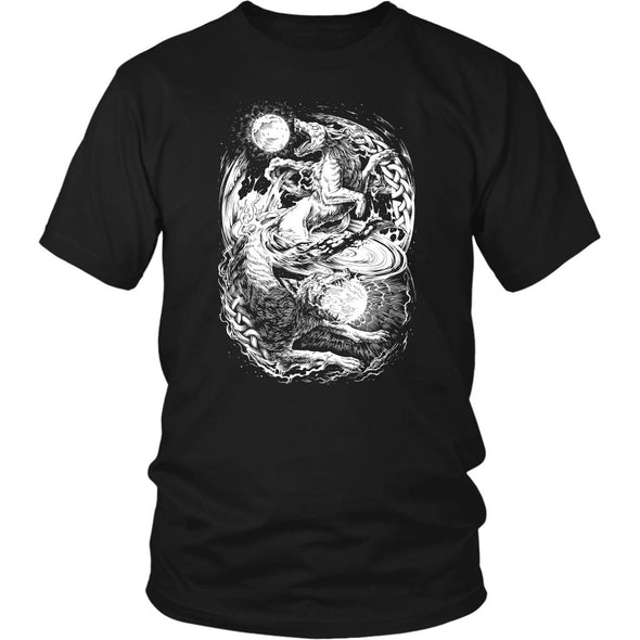 Hati & Sköll Norse Wolves ShirtT-shirtDistrict Unisex ShirtBlackS