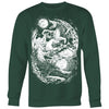 Hati & Sköll Norse Wolves SweatshirtT-shirtCrewneck Sweatshirt Big PrintDark GreenS