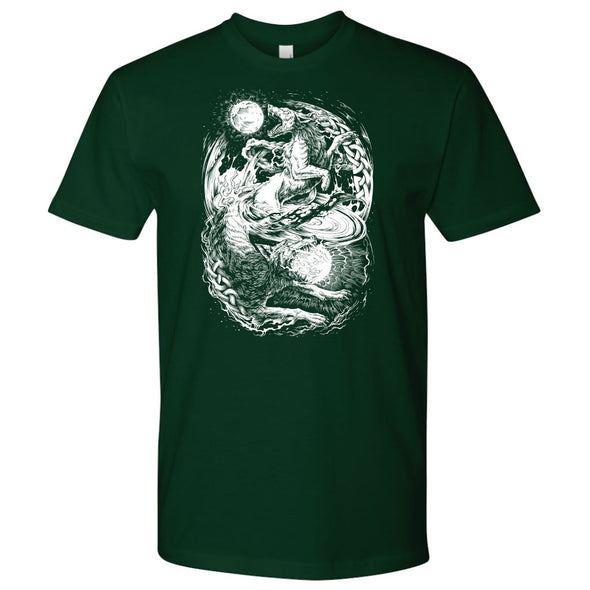 Hati & Sköll Norse Wolves T-ShirtT-shirtNext Level Mens ShirtForest GreenS