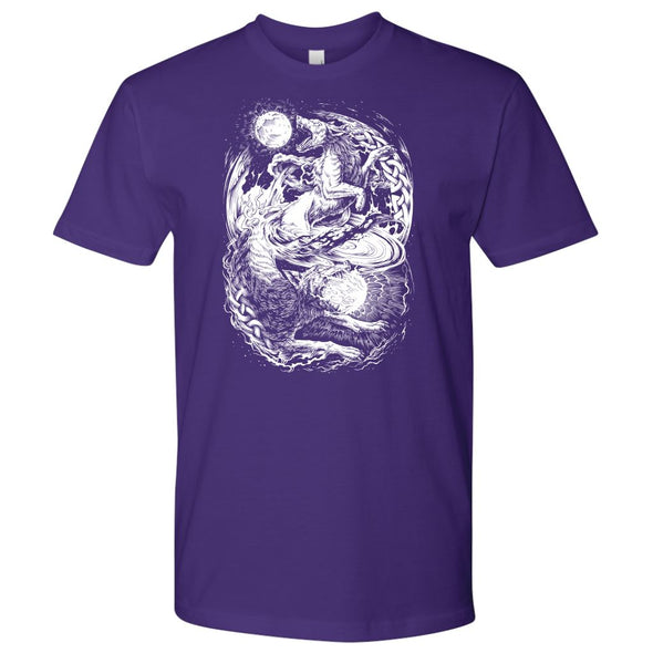 Hati & Sköll Norse Wolves T-ShirtT-shirtNext Level Mens ShirtPurpleS