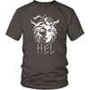 Hel Goddess of the Underworld Norse Mythology Cotton T-ShirtT-shirtDistrict Unisex ShirtHeather BrownS