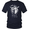 Hel Goddess of the Underworld Norse Mythology Cotton T-ShirtT-shirtDistrict Unisex ShirtNavyS