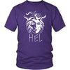 Hel Goddess of the Underworld Norse Mythology Cotton T-ShirtT-shirtDistrict Unisex ShirtPurpleS