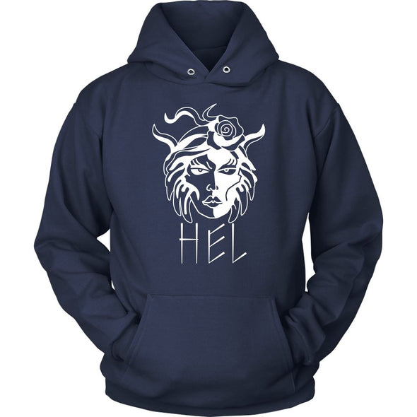 Hel Goddess of the Underworld Norse Mythology HoodieT-shirtUnisex HoodieNavyS