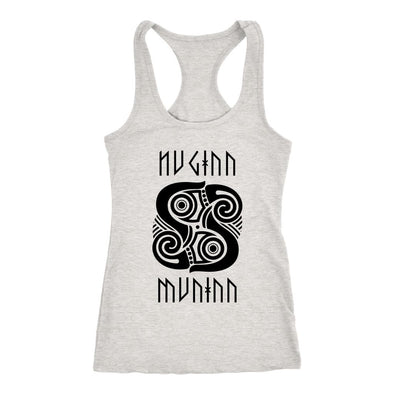 Huginn Muninn Black Raven Racerback TankT-shirtNext Level Racerback TankHeather GreyXS