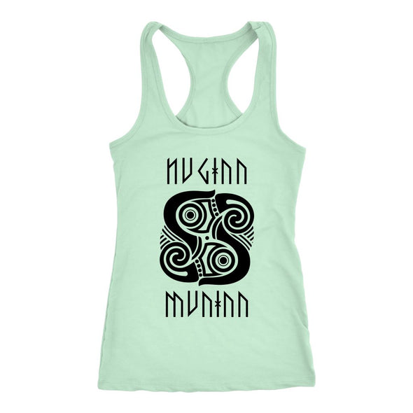 Huginn Muninn Black Raven Racerback TankT-shirtNext Level Racerback TankMintXS