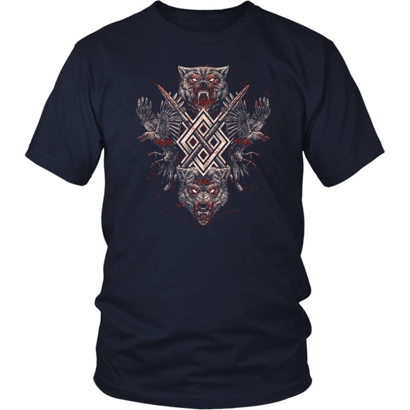 Huginn Muninn Geri Freki Gungnir T-ShirtT-shirtDistrict Unisex ShirtNavyS