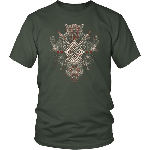 Huginn Muninn Geri Freki Gungnir T-ShirtT-shirtDistrict Unisex ShirtOliveS