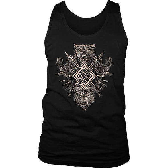 Huginn Muninn Geri Freki HoodieT-shirtDistrict Mens TankBlackS