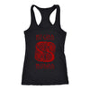 Huginn Muninn Red Raven Racerback Tank DistressedT-shirtNext Level Racerback TankBlackXS