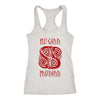 Huginn Muninn Red Raven Racerback Tank DistressedT-shirtNext Level Racerback TankHeather GreyXS