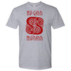 Huginn Muninn Red Raven T-ShirtT-shirtNext Level Mens ShirtHeather GreyS