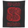 Huginn Muninn Red Raven TapestryTapestries60" x 50"