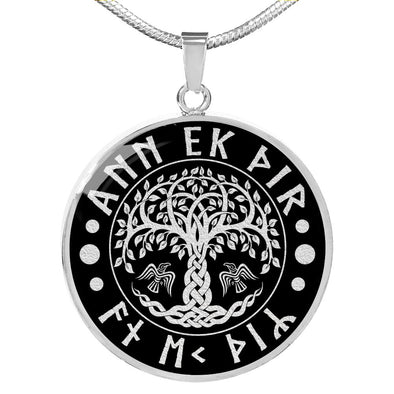 I Love You Norse Elder Futhark Circle NecklaceJewelry