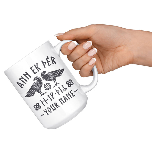 I Love You Norse Personalized Raven MugDrinkware