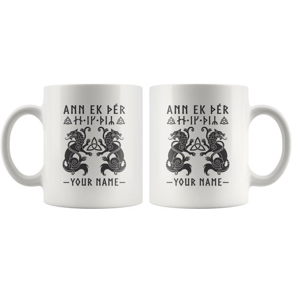 I Love You Norse Personalized Wolf MugDrinkware