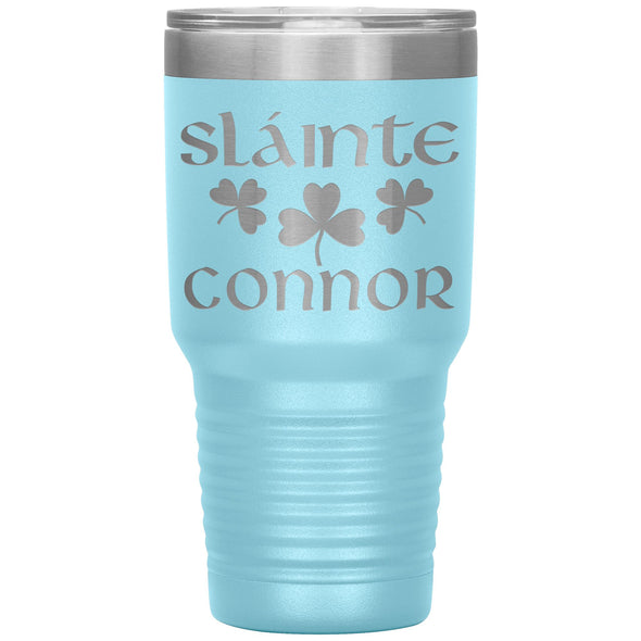 Irish Sláinte Personalized Tumbler 30ozTumblersLight Blue