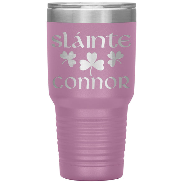 Irish Sláinte Personalized Tumbler 30ozTumblersLight Purple