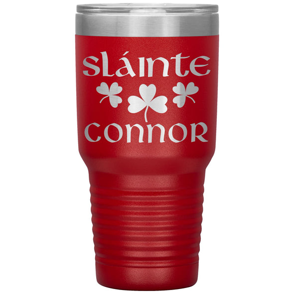 Irish Sláinte Personalized Tumbler 30ozTumblersRed