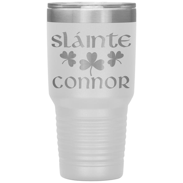 Irish Sláinte Personalized Tumbler 30ozTumblersWhite