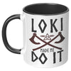 Loki Viking Coffee Mug Funny Norse Mythology CupCeramic Mugs11oz Accent MugBlack