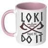 Loki Viking Coffee Mug Funny Norse Mythology CupCeramic Mugs11oz Accent MugPink