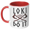 Loki Viking Coffee Mug Funny Norse Mythology CupCeramic Mugs11oz Accent MugRed