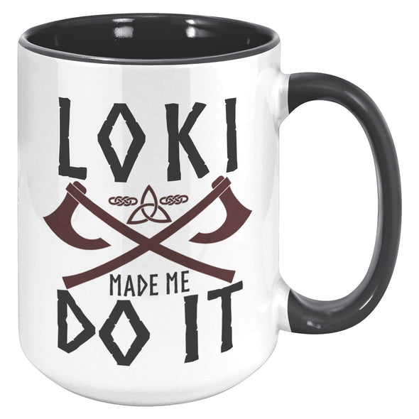 Loki Viking Coffee Mug Funny Norse Mythology CupCeramic Mugs15oz Accent MugBlack