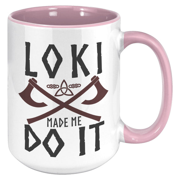 Loki Viking Coffee Mug Funny Norse Mythology CupCeramic Mugs15oz Accent MugPink