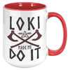 Loki Viking Coffee Mug Funny Norse Mythology CupCeramic Mugs15oz Accent MugRed