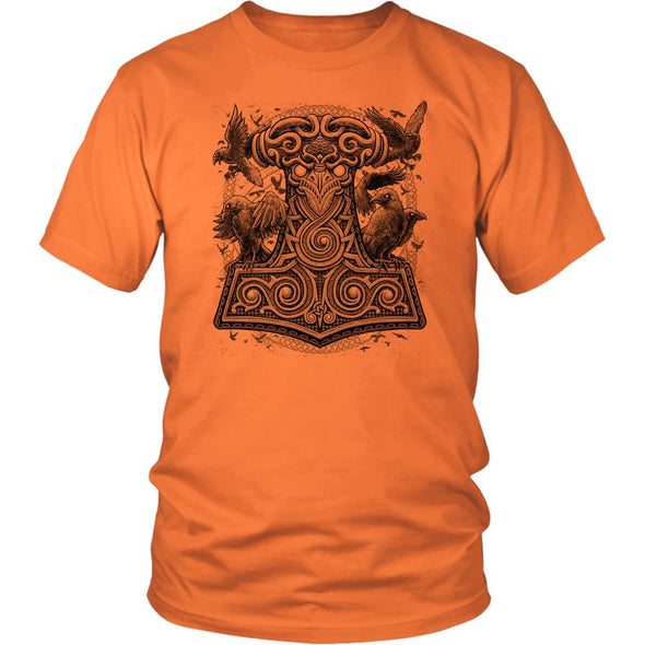 Mjölnir Thors Raven Hammer ShirtT-shirtDistrict Unisex ShirtOrangeS