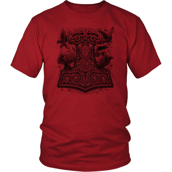 Mjölnir Thors Raven Hammer ShirtT-shirtDistrict Unisex ShirtRedS