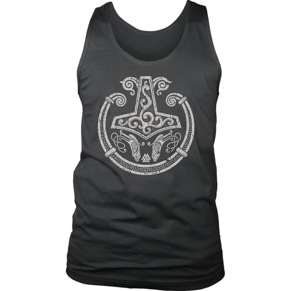 Mjolnir Viking Torc Tank Top DistressedT-shirtDistrict Mens TankCharcoalS