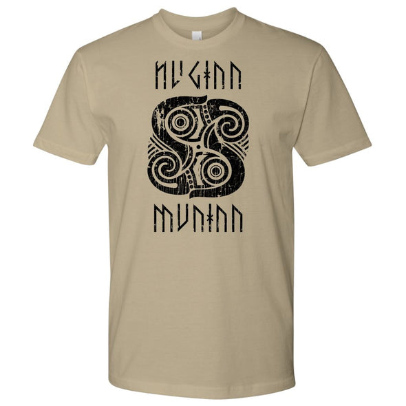 Muninn Huginn Raven T-Shirt DistressedT-shirtNext Level Mens ShirtSandS