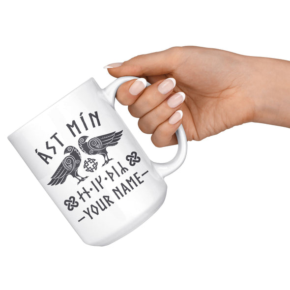 My Love Norse Personalized Raven MugDrinkware