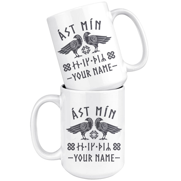 My Love Norse Personalized Raven MugDrinkware